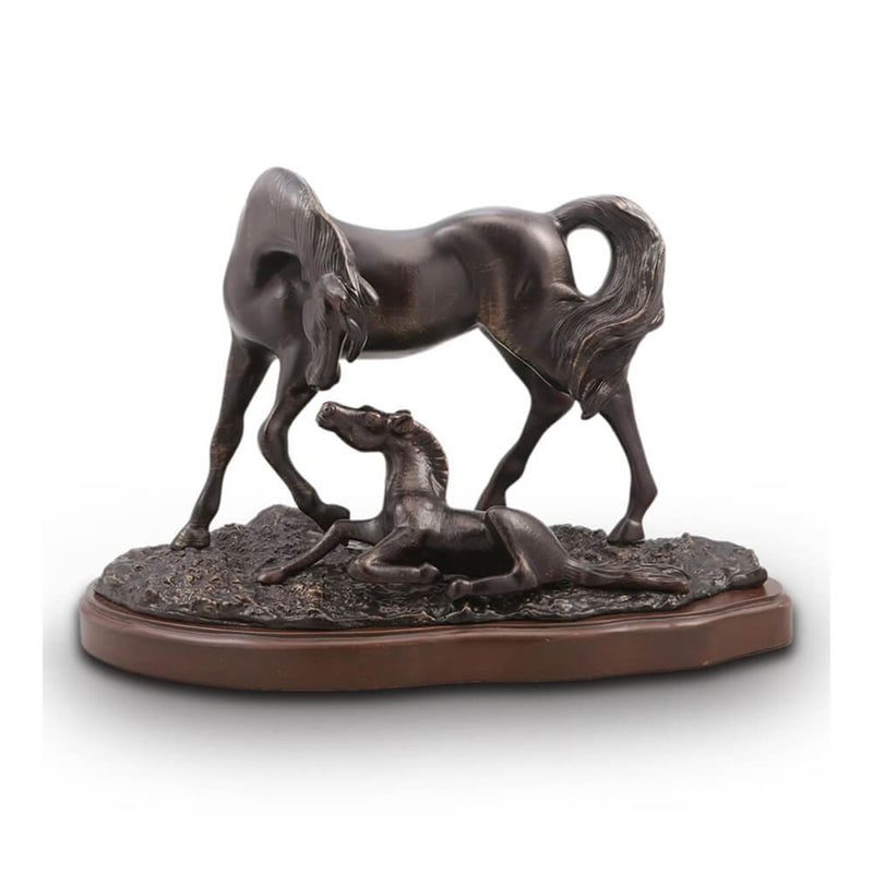 Horse and Foal Desktop Statue