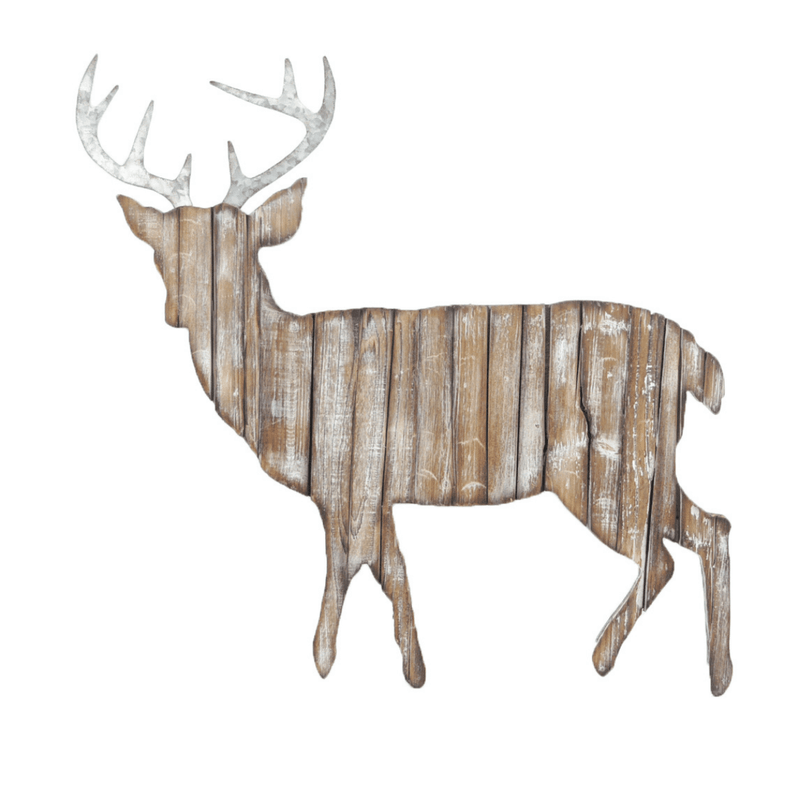 Barnwood Deer Silhouette Wall Art