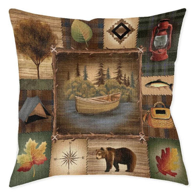 Lake Island Woven Decorative Pillow