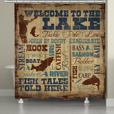 Lake House Charm Shower Curtain