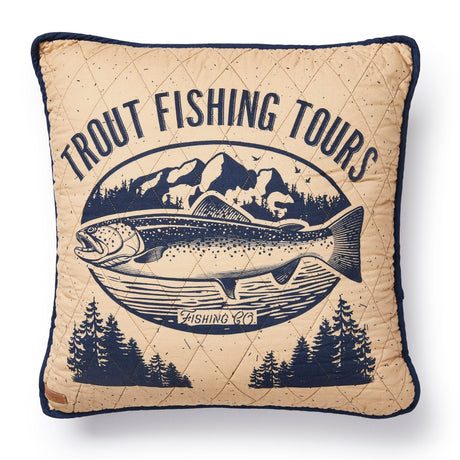 Lakefront Afternoon Trout Pillow