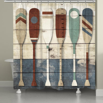 Lakeside Oars Shower Curtain