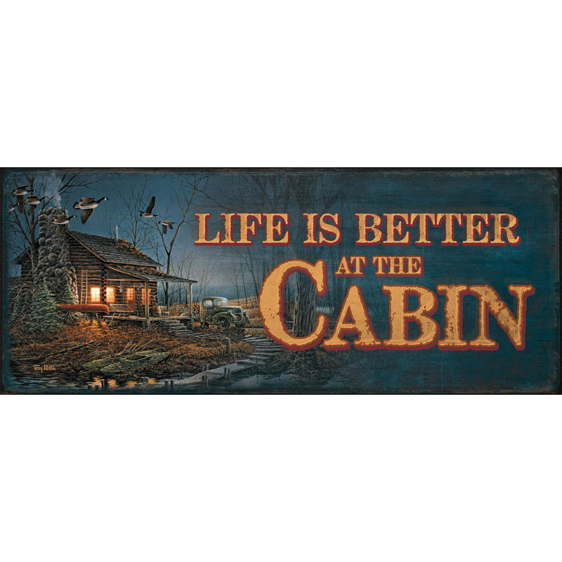 Life at the Cabin Wood Sign