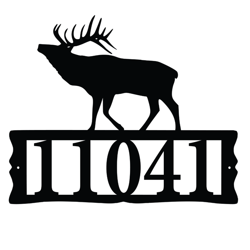 Elk Metal Address Sign