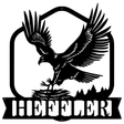 Flying Eagle Customizable Metal Sign