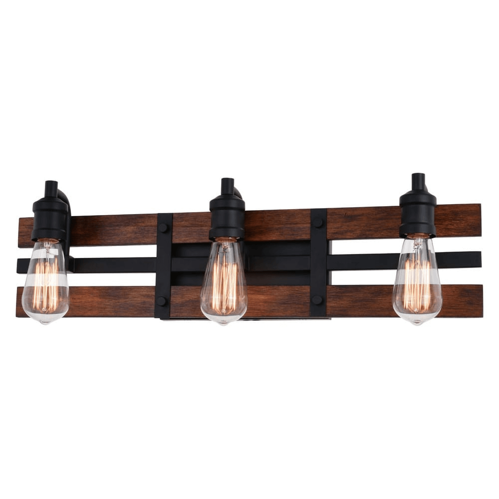 Wood and metal vanity light online