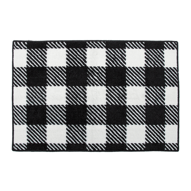 Monochrome Checkered Rug