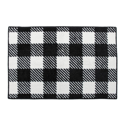 Monochrome Checkered Rug