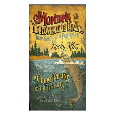 Montana Yellowstone Customizable Vintage Sign