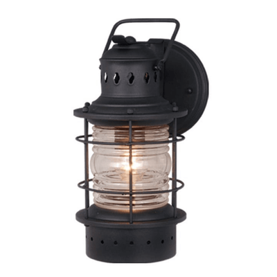 Nantucket Black 5.5" Outdoor Wall Lantern