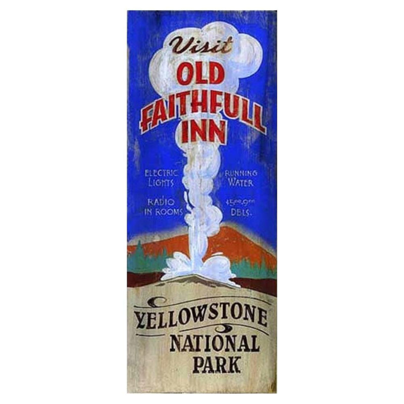 Old Faithful Inn Customizable Vintage Sign