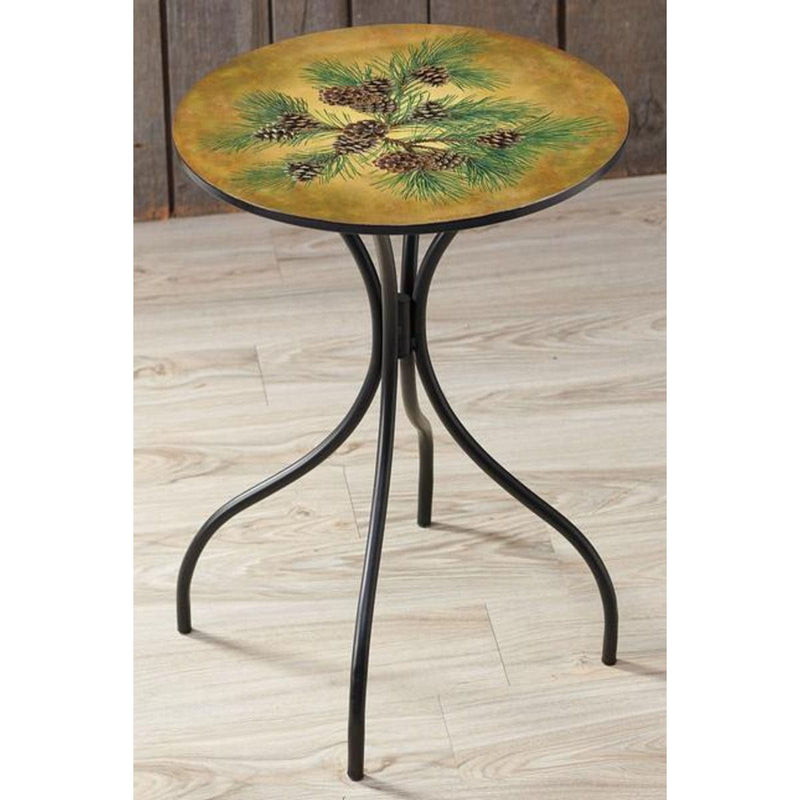 Perfect Pines Metal Side Table