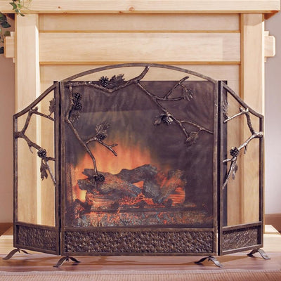 Pinecone Dreams Fireplace Screen