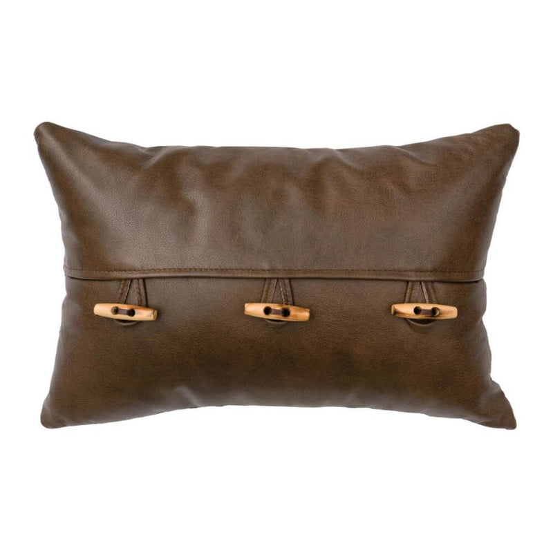 Rustic Furnace Leather Pillow