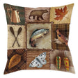 Rustic Nature Patch Woven Decorative Pillow