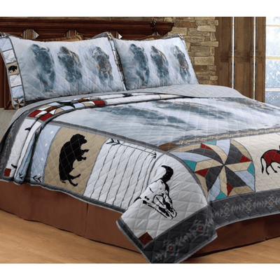 Rustic Bison Quilt Set