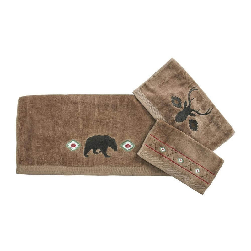 Sierra Wildlife Mocha 3PC Towel Set
