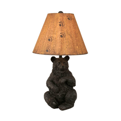 Sitting Black Bear Lamp
