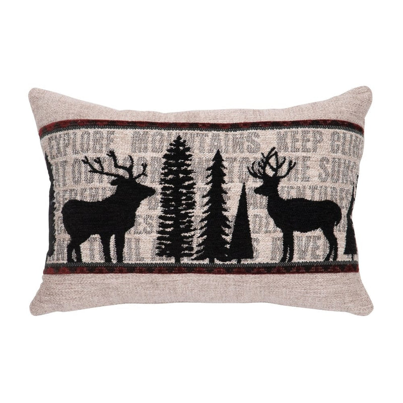 Snow Lodge Retreat Wildlife Pillow