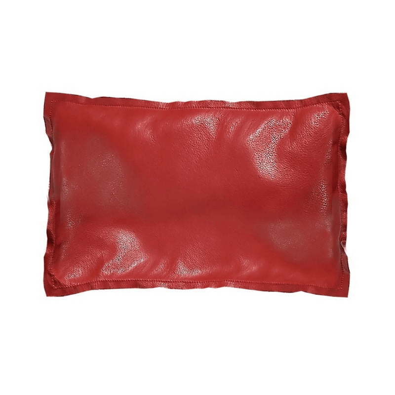 Storm Cloud Red Leather Pillow