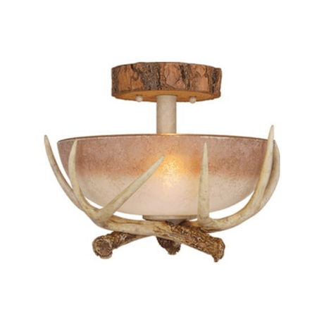 Tavern 12" Antler Semi Flush Ceiling Light