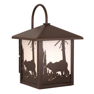 Towering Bear Outdoor Wall Lantern