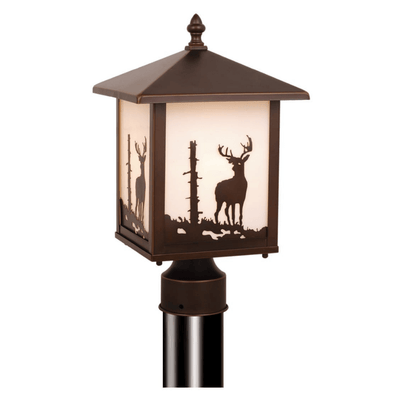 Towering Deer Outdoor Post Light
