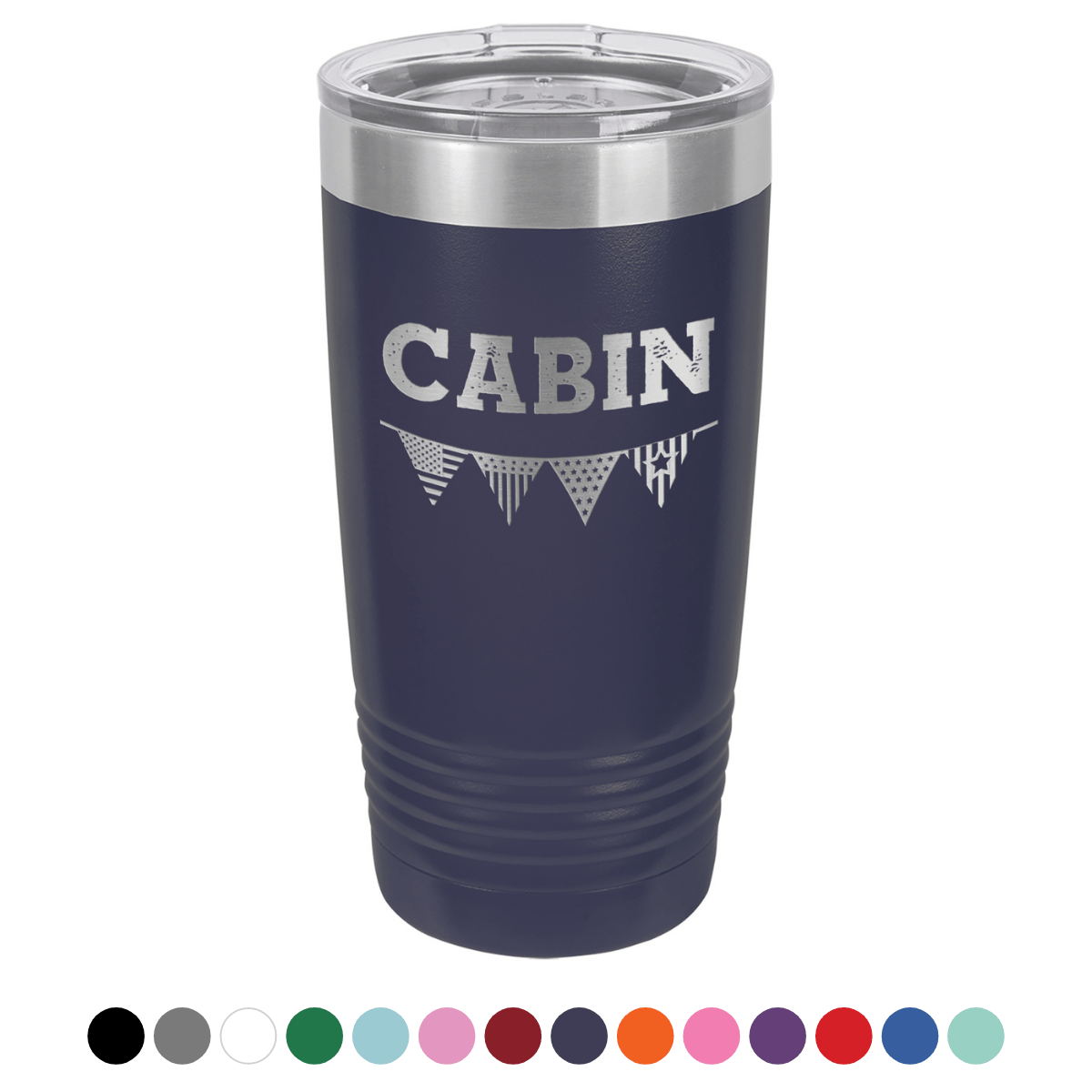 American Flag 20 oz Tumbler - Powder Coated