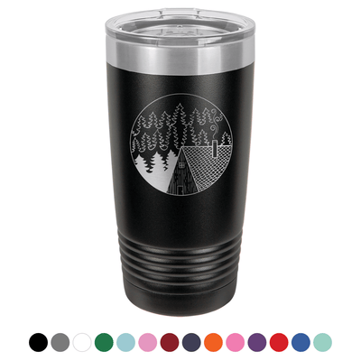 Cabin Scene 20 oz Tumbler - Powder Coated