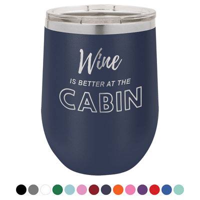 Wine Cabin 12 oz Wine Tumbler - Powder Coated