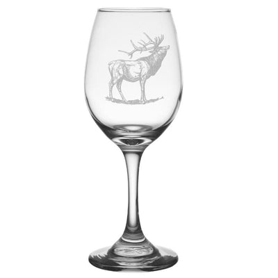 Napa Valley Elk 11 oz. Etched Wine Glass Sets