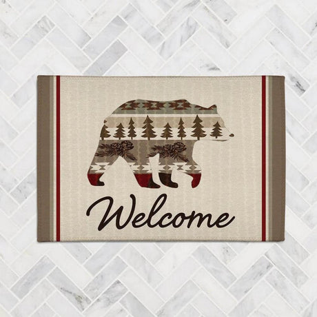 Valley Bear Welcome Chenille Accent Rug