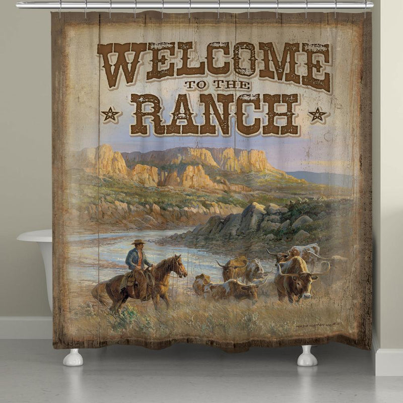 Vintage Ranch Shower Curtain