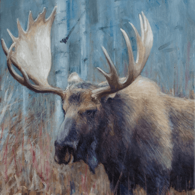 Watercolor Moose Notecard