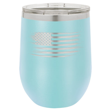 Old Glory 12 oz Wine Tumbler - Powder Coated