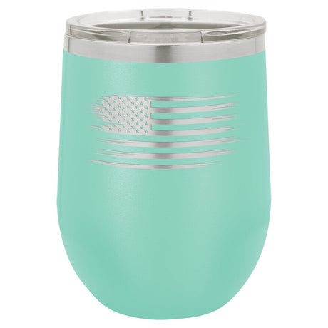 Old Glory 12 oz Wine Tumbler - Powder Coated