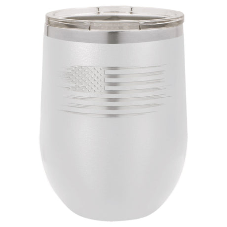 Old Glory 12 oz Wine Tumbler - Powder Coated