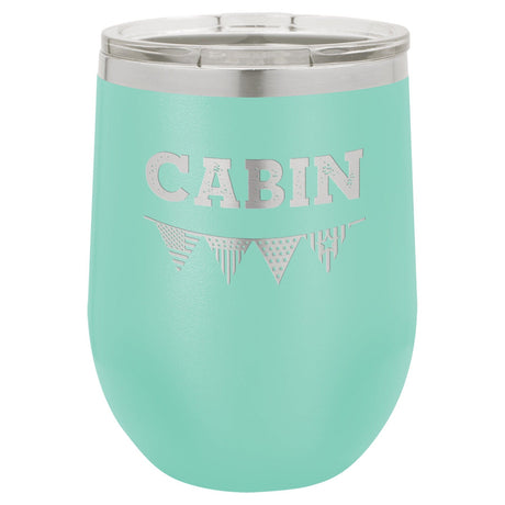 American Flag 12 oz Wine Tumbler - Powder Coated