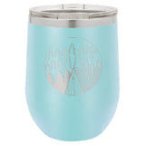 Cabin Scene 12 oz Wine Tumbler - Powder Coated