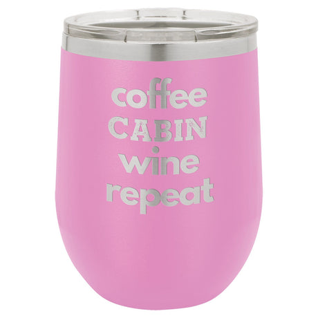Coffee Wine 12 oz Wine Tumbler - Powder Coated