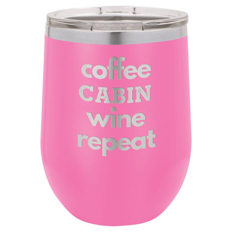 Coffee Wine 12 oz Wine Tumbler - Powder Coated