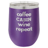Coffee Wine 12 oz Wine Tumbler - Powder Coated