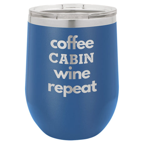 Coffee Wine 12 oz Wine Tumbler - Powder Coated