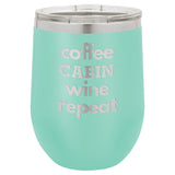 Coffee Wine 12 oz Wine Tumbler - Powder Coated