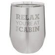 At The Cabin 12 oz Wine Tumbler - Stainless