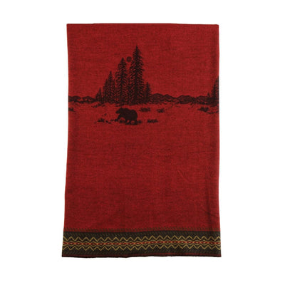 Wooded River Bear Throw
