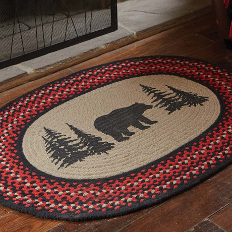 Woodlands Bear Braided Rug