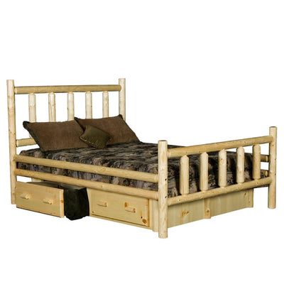 Alpine Log Bed with Drawers