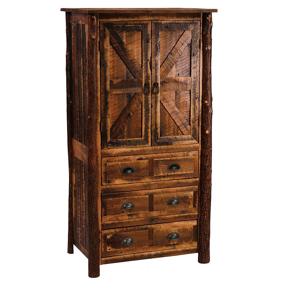 Barnwood 3 Drawer Armoire | Cabin Place The Cabin Place Barnwood 3 Drawer Armoire | Cabin Place The Cabin Place