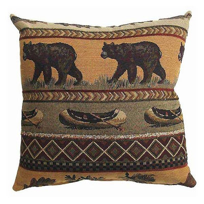 Bear Canoe Pillow